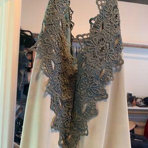 Blue crotchet one piece baiting suit